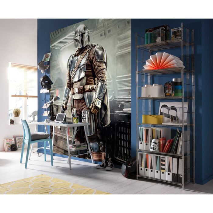 Fotobehang Star Wars – Mandalorian Fight Posture