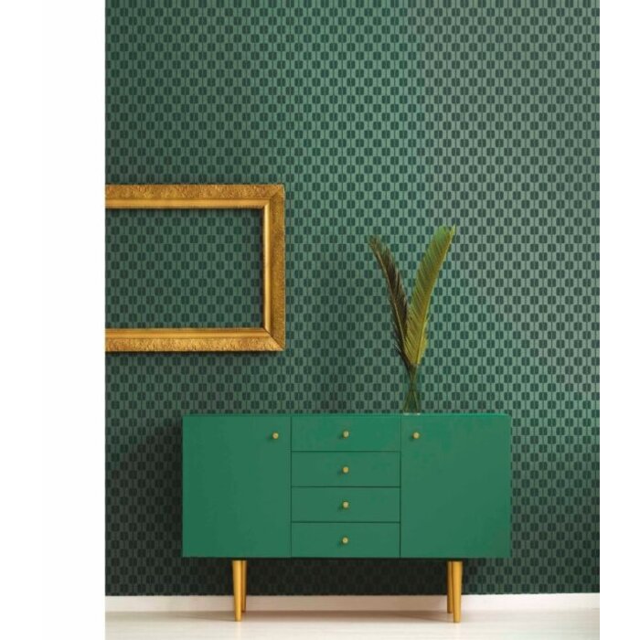 Behang met grafische retro print 30175