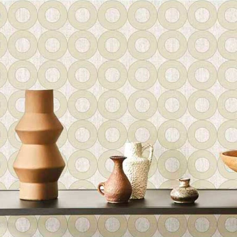 Behang met cirkel print 30161