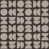 Behang retro met halve en hele cirkels 30159