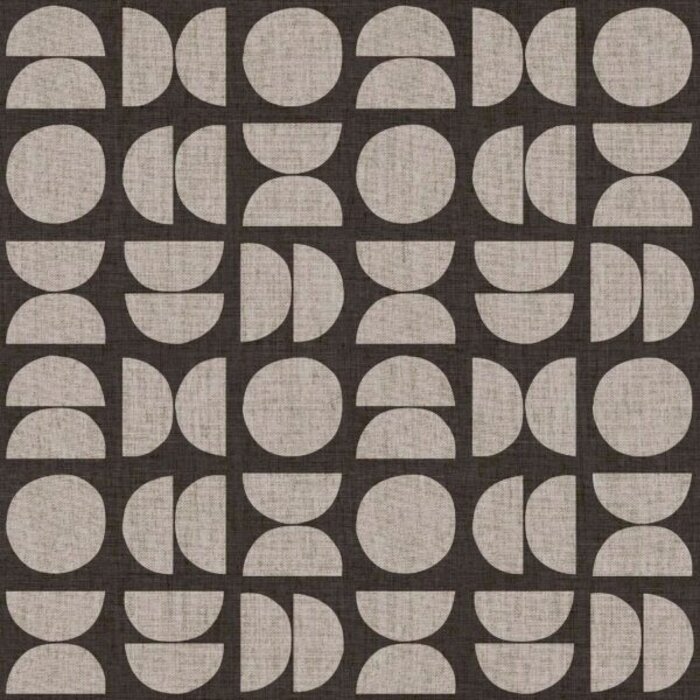 Behang retro met halve en hele cirkels 30159