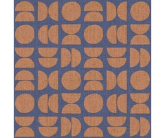 Behang retro met halve en hele cirkels 30158