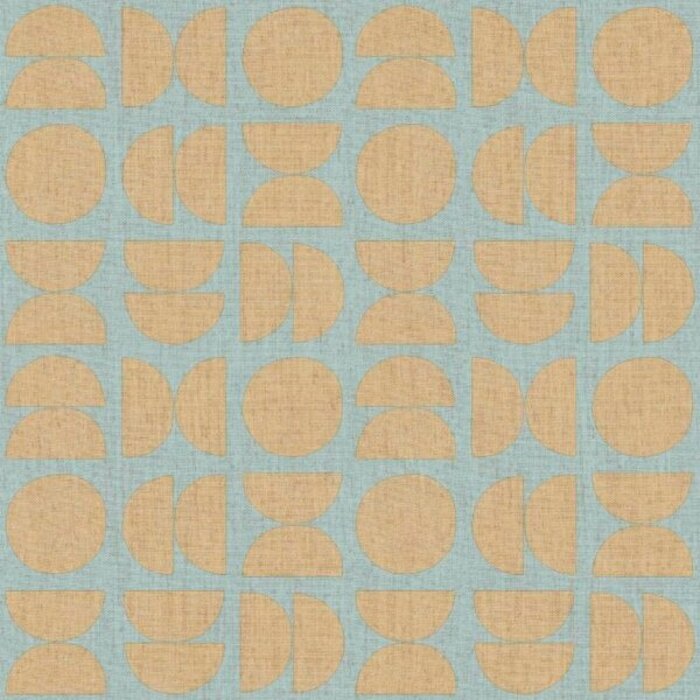 Behang retro met halve en hele cirkels 30156