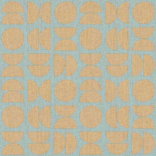 Behang retro met halve en hele cirkels 30156