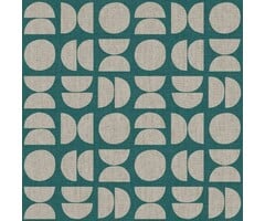 Behang retro met halve en hele cirkels 30155