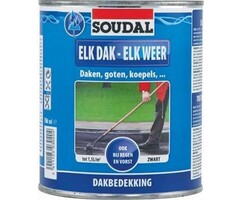Soudal dakbedekking Elk Dak Elk Weer zwart 750ml