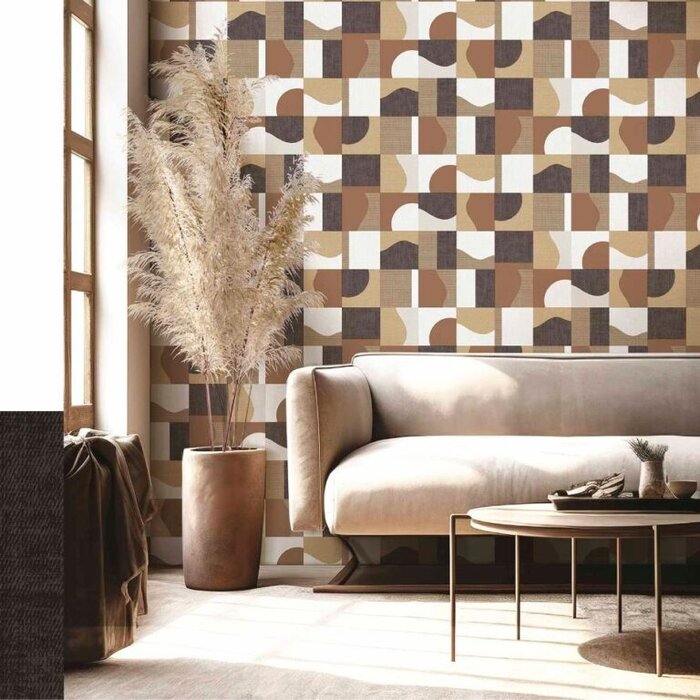 Behang met grafische vlakverdeling 30128