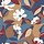 Behang met abstracte bloemenprint 30116