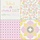 Behang patchwork bloemen en tekst 61171-14