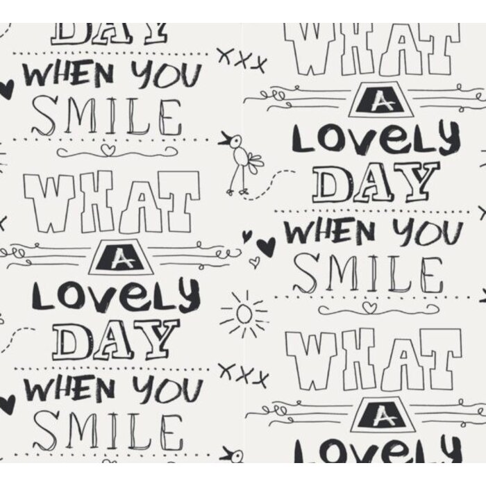 Behang met teksten  61166-06