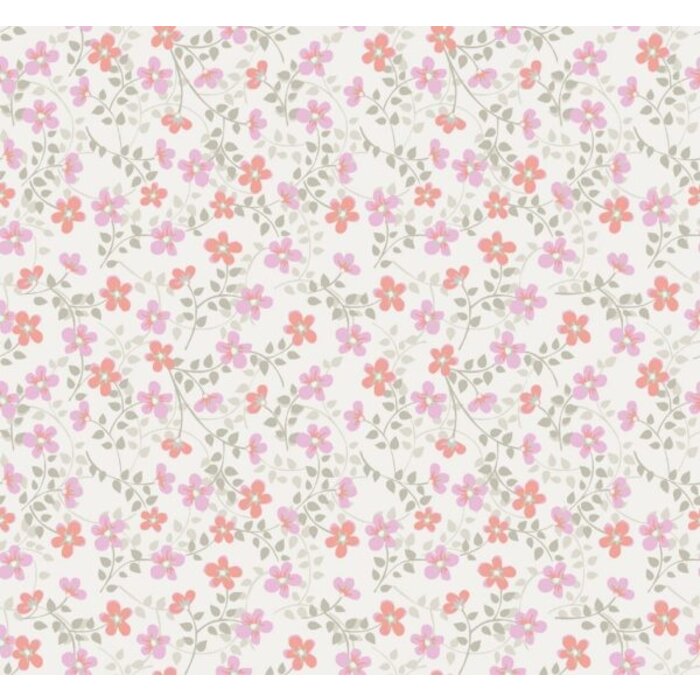 Behang met bloemen 61163-14