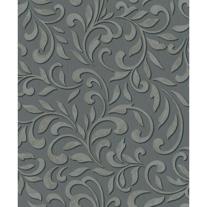 Behang met klassieke ornamenten-bladeren print  6829-30