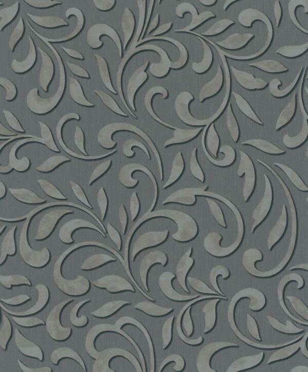 Behang met klassieke ornamenten-bladeren print  6829-30