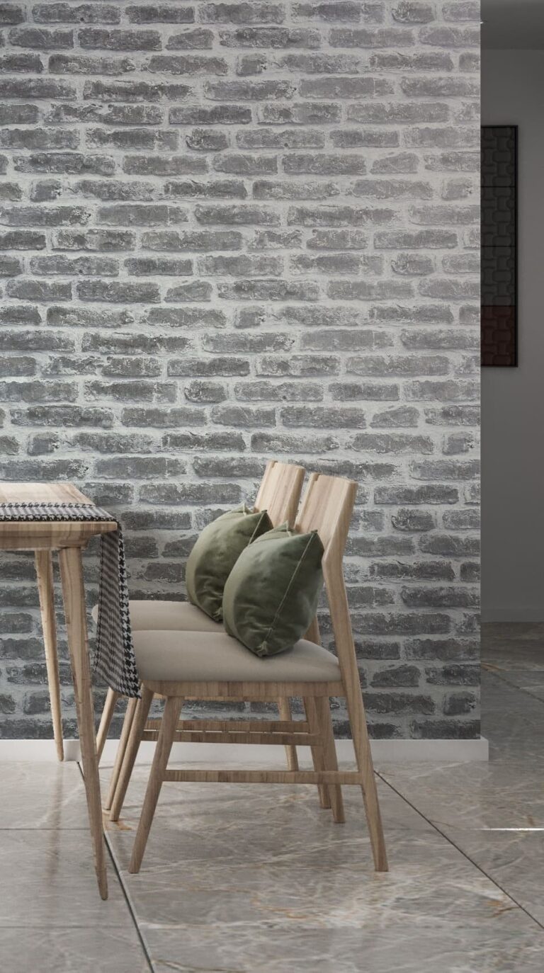 Behang met bakstenen print 6827-20