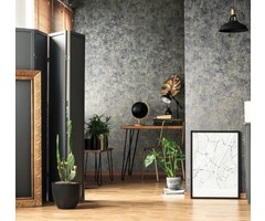 Behang met grove beton structuur en metallic glans 6825-50