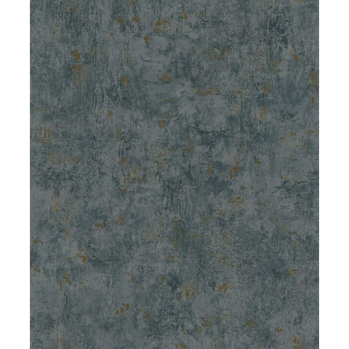 Behang met grove beton structuur en metallic glans 6825-50