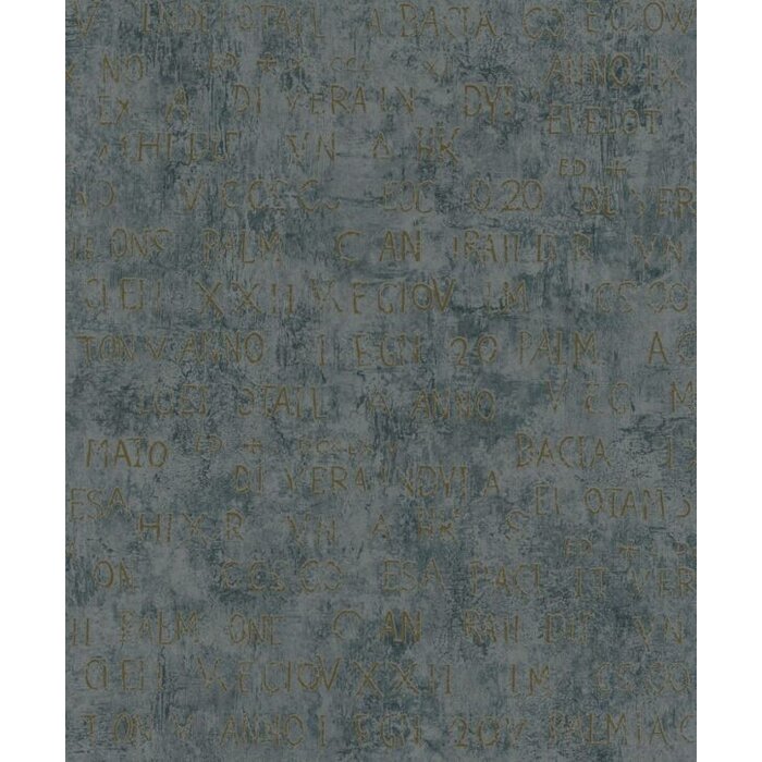 Behang met gouden letters  6824-50