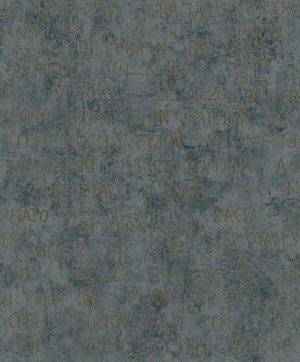 Behang met gouden letters  6824-50