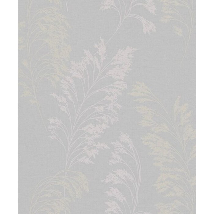 Behang met glanzende graspluimen  6819-20