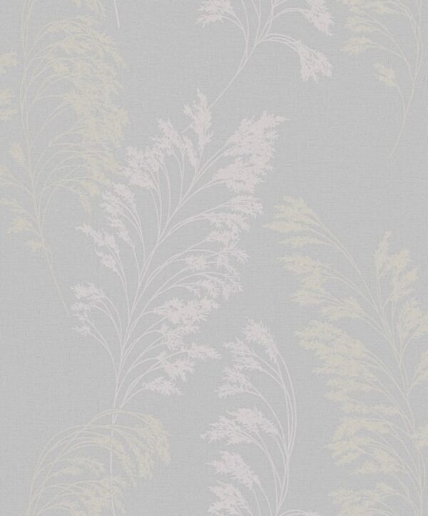 Behang met glanzende graspluimen  6819-20