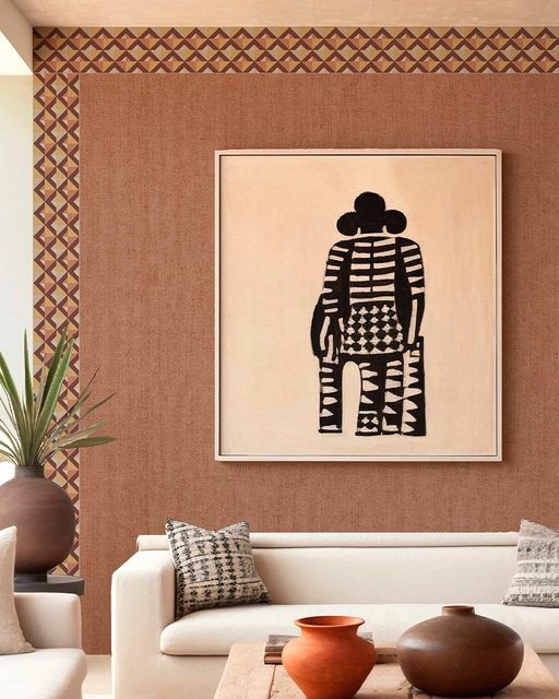 Behangrand met grafische print B39098