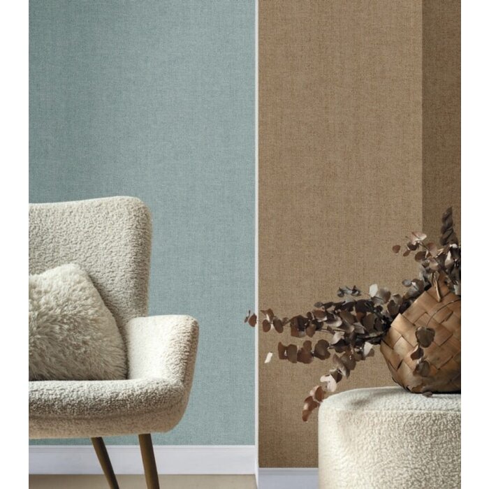 Behang met linnenlook