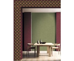 Behang met linnenlook