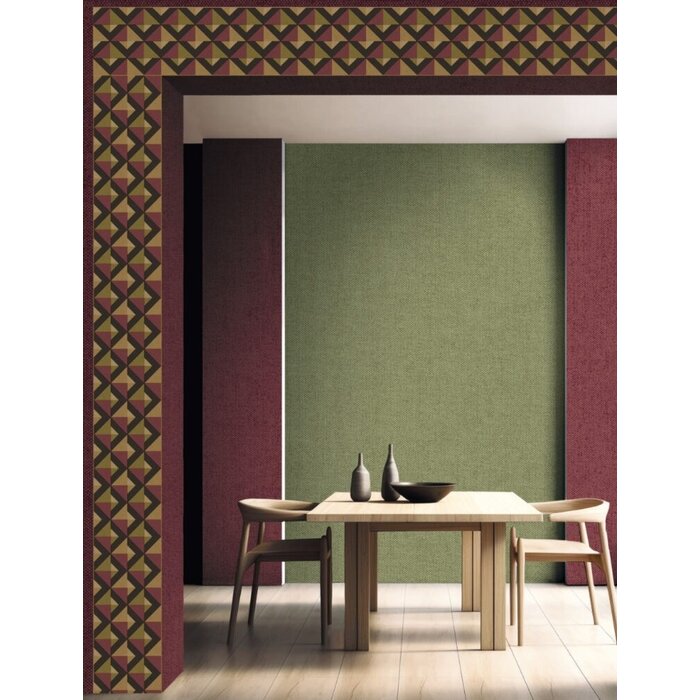 Behang met linnenlook