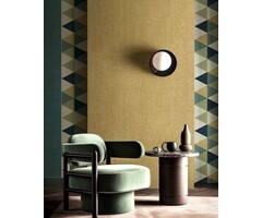 Behang met linnenlook