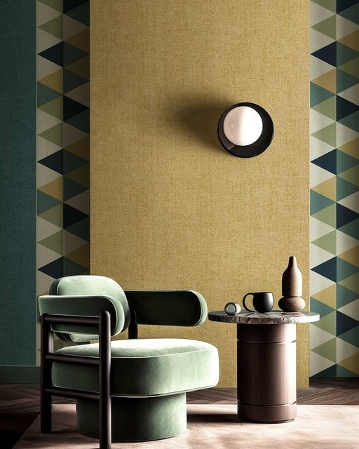 Behang met linnenlook