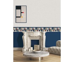 Behang met linnenlook