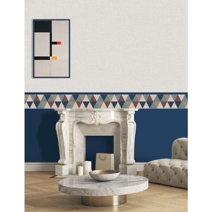 Behang met linnenlook