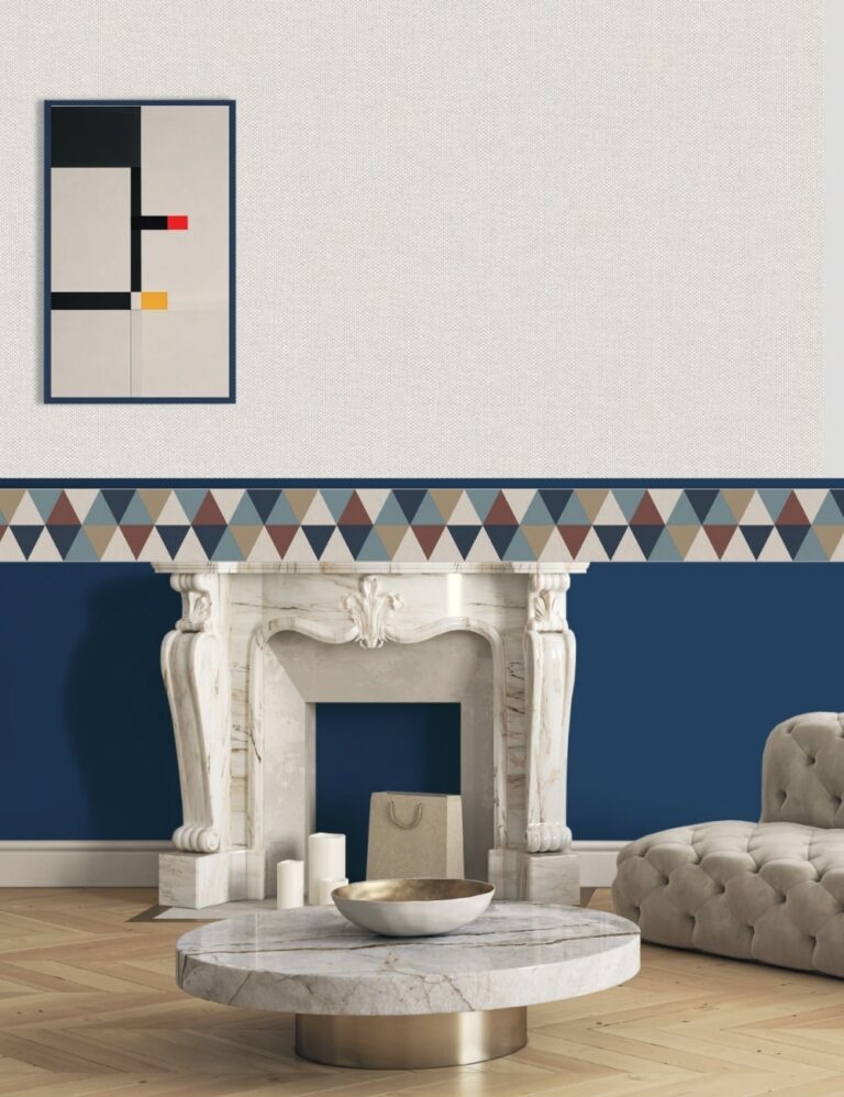 Behang met linnenlook