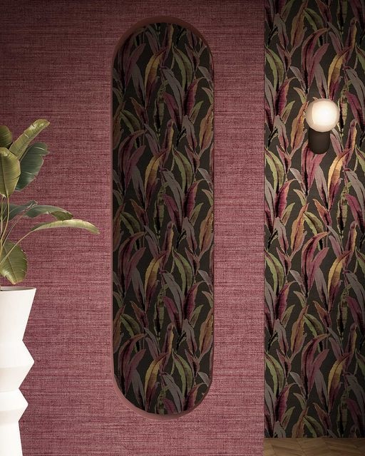 Behang met linnenlook