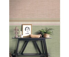 Behang met linnenlook