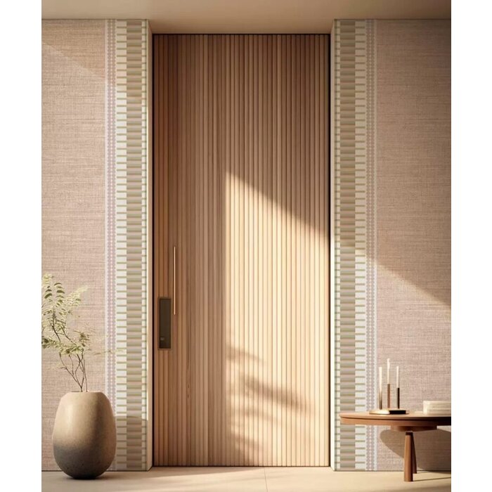 Behang met linnenlook