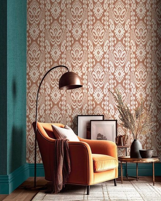 Behang met ornamenten