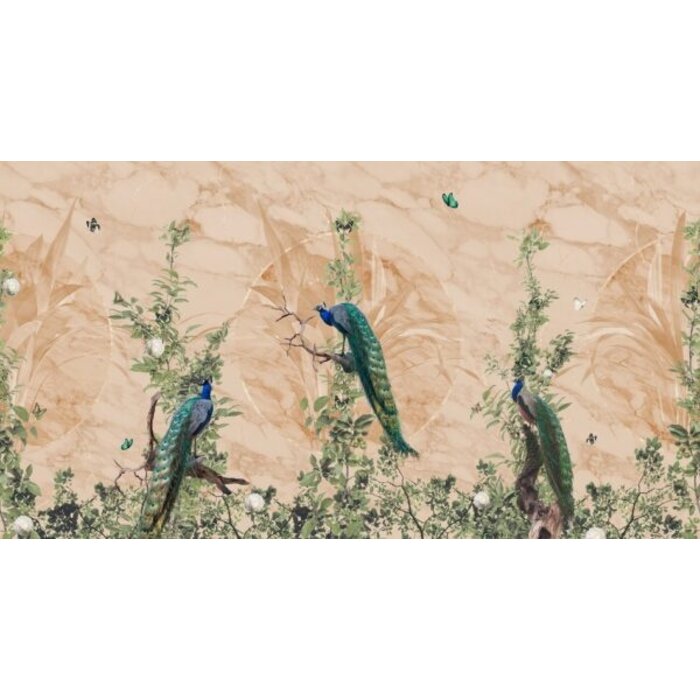 Fotobehang Peacock Forest