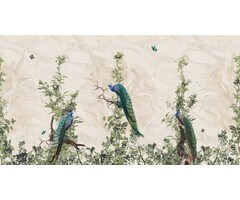 Fotobehang Peacock Forest