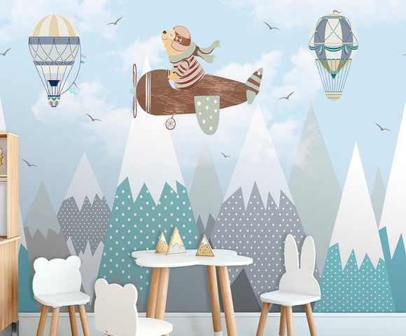 Cute Walls - Air Travel Bear 318x280cm