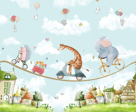 Cute Walls - Circus Zipline 265x280cm