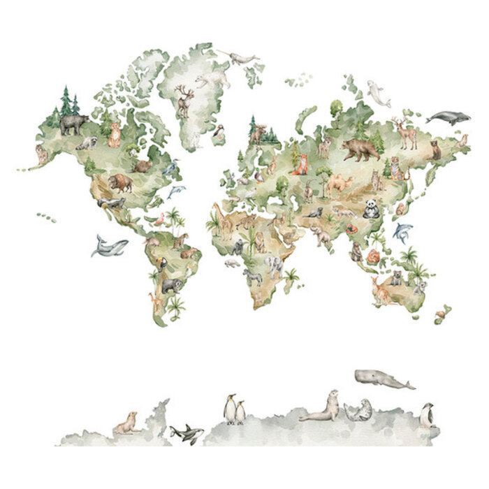 Cute Walls - Woodland Map 212x280cm
