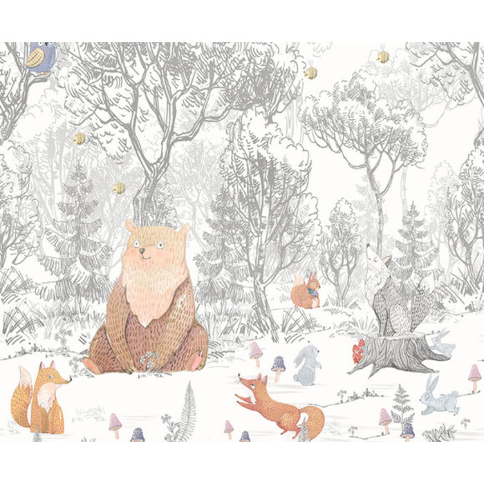 Cute Walls - Forest Animals 212x280cm