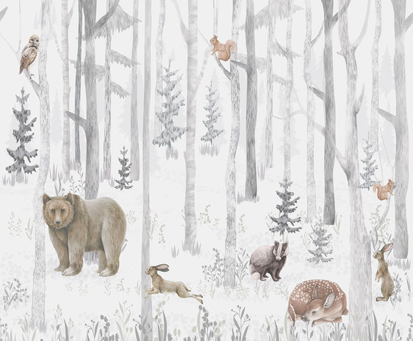 Cute Walls - Winter Woodland 318x280cm