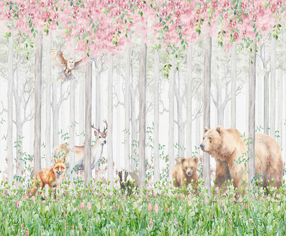 Cute Walls - Spring Woodland 265x280cm