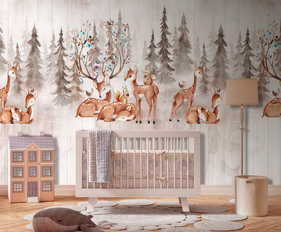 Cute Walls - Deer Camp 212x280cm