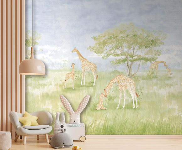 Cute Walls - Giraffes 212x280cm