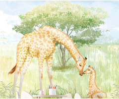Cute Walls - Mom/Baby Giraf 212x280cm