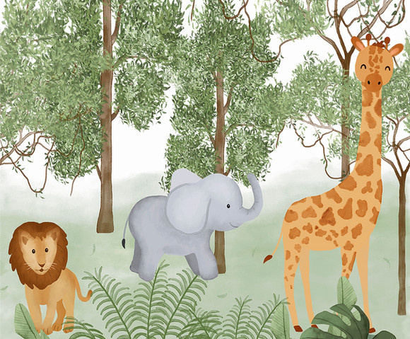 Cute Walls - Jungle Safari 212x280cm