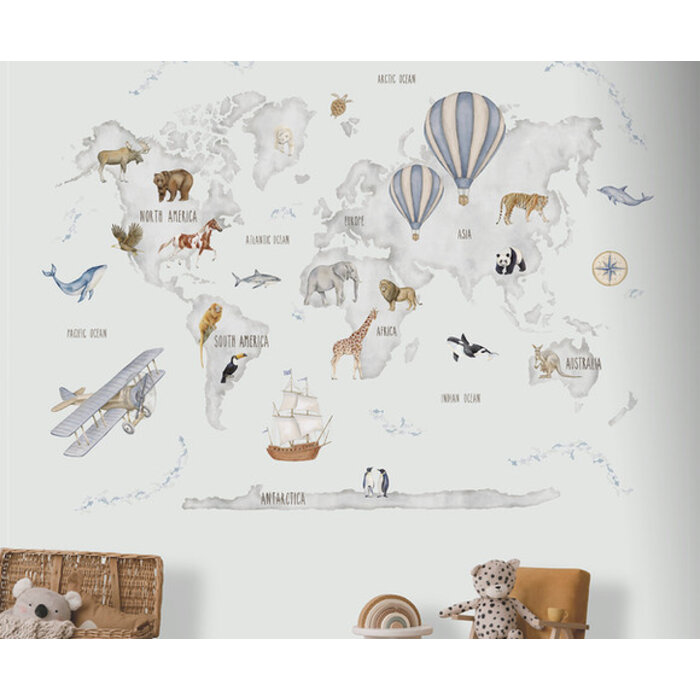 Cute Walls - Adventure Atlas Art 212x280cm